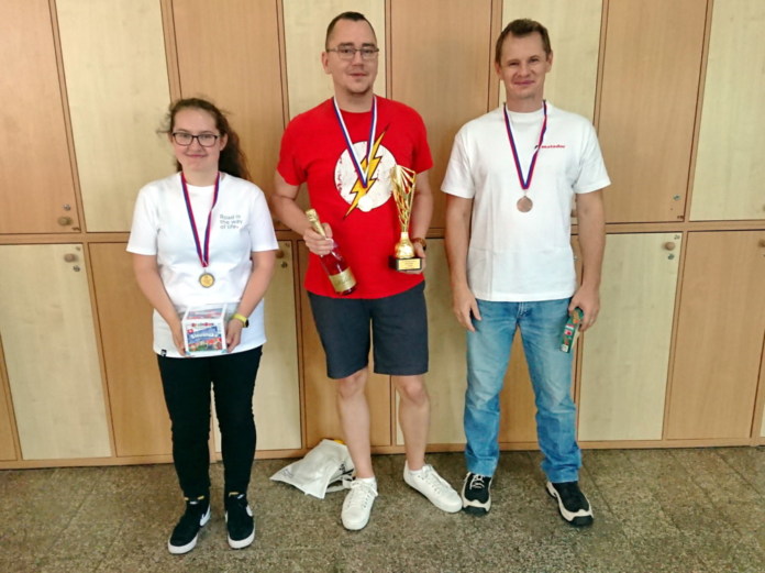 Sudoku medailisti zlava N.Chanová, M.Demiger, Š.Gašpár